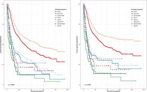 Figure 6 OS and CSS data of patients with different stages and treatment methods after PSM.