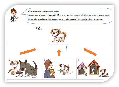 Figure 4. The dog task (English).