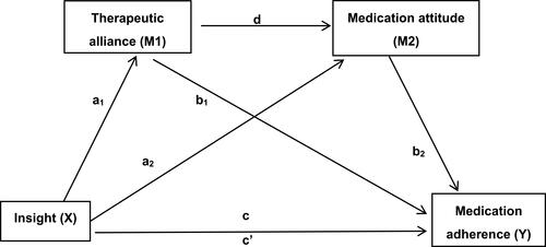 Figure 1 The serial mediation model in this study.