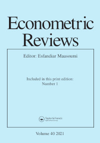 Cover image for Econometric Reviews, Volume 40, Issue 1, 2021