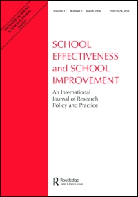 Cover image for School Effectiveness and School Improvement, Volume 14, Issue 2, 2003