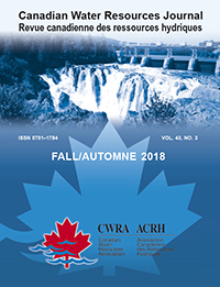 Cover image for Canadian Water Resources Journal / Revue canadienne des ressources hydriques, Volume 43, Issue 3, 2018