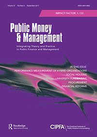Cover image for Public Money & Management, Volume 37, Issue 6, 2017