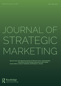 Cover image for Journal of Strategic Marketing, Volume 24, Issue 3-4, 2016
