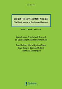 Cover image for Forum for Development Studies, Volume 43, Issue 1, 2016