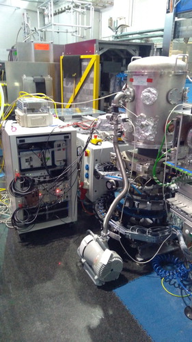 Figure 2. NDP spectrometer installed at the sample position of the reflectometer TREFF.