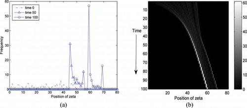 FIGURE 4 Status-closure model with a uniform distribution (w = 0.5, R d  = 10, R a  = ∞) (color figure available online).