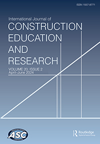 Cover image for International Journal of Construction Education and Research, Volume 20, Issue 2, 2024