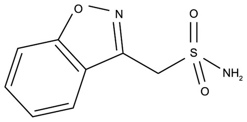 Figure 1 Chemical structure of zonisamide.