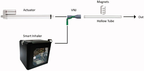 Figure 1. Schematic of the in-vitro magnetic targeting setup.