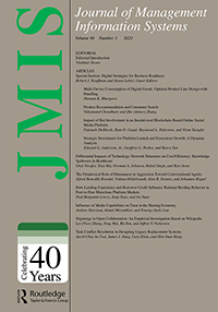 Cover image for Journal of Management Information Systems, Volume 40, Issue 3, 2023