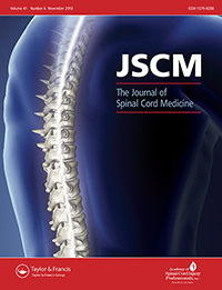 Cover image for The Journal of Spinal Cord Medicine, Volume 41, Issue 6, 2018