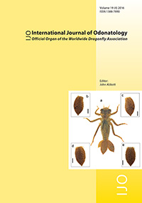 Cover image for International Journal of Odonatology, Volume 19, Issue 4, 2016