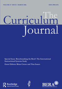 Cover image for The Curriculum Journal, Volume 27, Issue 1, 2016