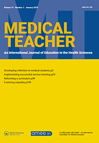 Cover image for Medical Teacher, Volume 41, Issue 1, 2019