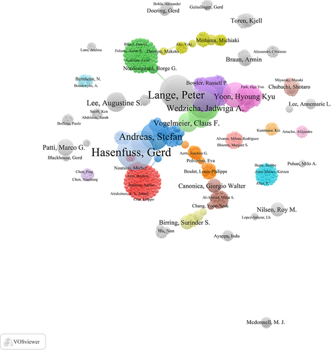 Figure 6 Inter-author collaborative map.