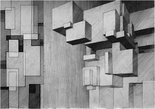 Figure 5. Different spatial perspectives: two-dimensional vs. multidimensional (Bianka Lomnicka).