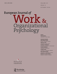 Cover image for European Journal of Work and Organizational Psychology, Volume 25, Issue 5, 2016