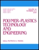 Cover image for Polymer-Plastics Technology and Materials, Volume 29, Issue 7-8, 1990