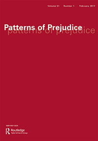 Cover image for Patterns of Prejudice, Volume 51, Issue 1, 2017