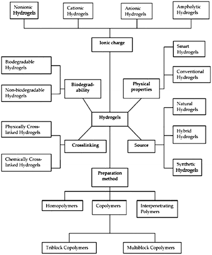 Figure 5. Classification of hydrogels.