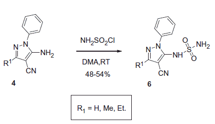 Scheme 3. Preparation of N-sulfonamide derivatives 6.