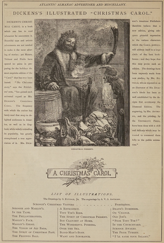 Figure 5. Advertisement for Ticknor and Fields’ 1868 illustrated edition of A Christmas Carol (Atlantic Almanac, Citation1869, 70).