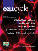 Cover image for Cell Cycle, Volume 6, Issue 21, 2007