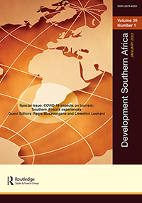 Cover image for Development Southern Africa, Volume 39, Issue 1, 2022