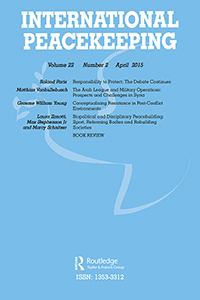 Cover image for International Peacekeeping, Volume 22, Issue 2, 2015