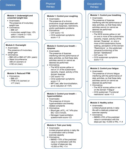 Figure 2 Guideline on decision making for nonmedical intervention modules in a primary care setting.