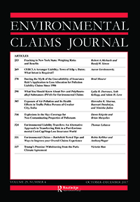 Cover image for Environmental Claims Journal, Volume 29, Issue 4, 2017