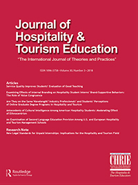 Cover image for Journal of Hospitality & Tourism Education, Volume 30, Issue 3, 2018
