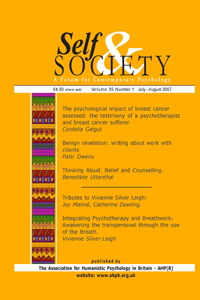 Cover image for Self & Society, Volume 35, Issue 1, 2007