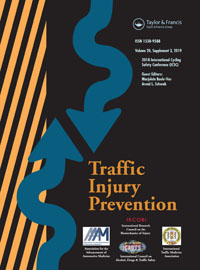 Cover image for Traffic Injury Prevention, Volume 20, Issue sup3, 2019