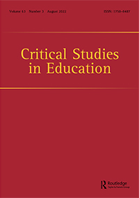 Cover image for Critical Studies in Education, Volume 63, Issue 3, 2022