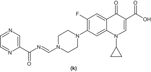 Figure 10.  Ciprofloxacin derivative (k).
