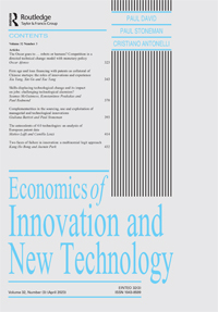 Cover image for Economics of Innovation and New Technology, Volume 32, Issue 3, 2023