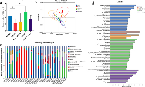 Figure 4. 16S rRNA sequencing and bioinformatic analysis of mouse intestinal content.