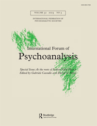 Cover image for International Forum of Psychoanalysis, Volume 32, Issue 3, 2023