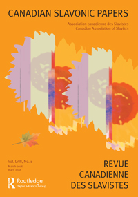 Cover image for Canadian Slavonic Papers, Volume 58, Issue 1, 2016