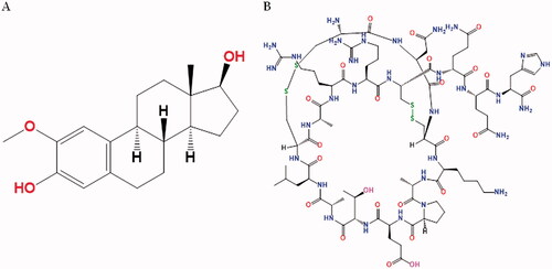 Figure 1. Chemical structure of 2ME (A) and APA (B).