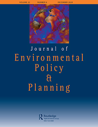 Cover image for Journal of Environmental Policy & Planning, Volume 22, Issue 6, 2020