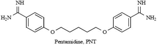 Figure 1. Pentamidine structure (Source [Citation11]).