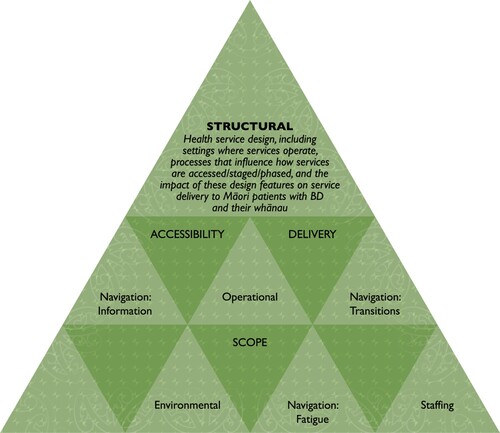 Figure 1. Themes and sub-themes of structural features of the health system.