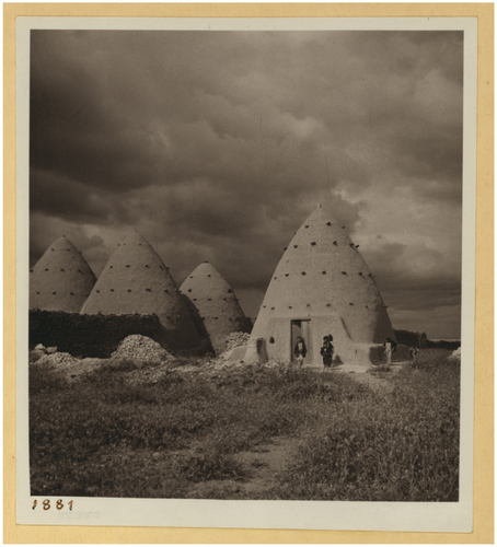 Figure 7. John D. Whiting, Bee-hive village between Hama and Aleppo, Diary in photos, vol. III, 1938. Library of Congress.