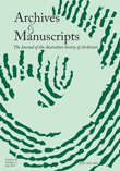 Cover image for Archives and Manuscripts, Volume 42, Issue 2, 2014