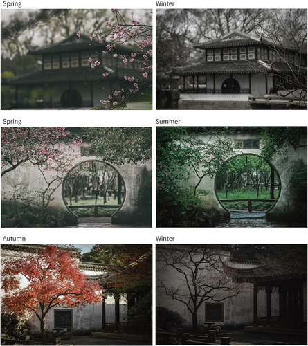 Figure 6. “Four Seasons to Four Views” in Suzhou Gardens. Source: http://xhslink.com/h50IwG.