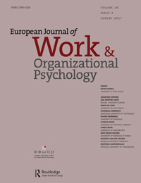 Cover image for European Journal of Work and Organizational Psychology, Volume 26, Issue 4, 2017