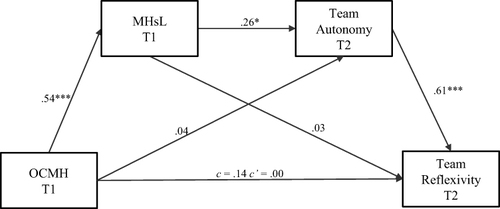 Figure 2 Hypothesized serial mediation model: team reflexivity.